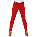 Cherry Red - Side - Asquith & Fox Womens-Ladies Casual Chino Trousers
