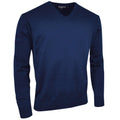 Navy - Front - Glenmuir V Neck 100% Cotton Sweater - Knitwear