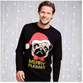 Black - Side - Christmas Shop Adults Merry Pugmas Jumper