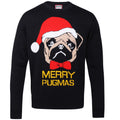Black - Front - Christmas Shop Adults Merry Pugmas Jumper