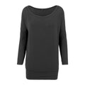 Black - Front - Build Your Brand Womens-Ladies Viscose Long Sleeve Tee
