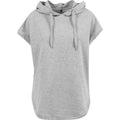 Grey - Front - Build Your Brand Womens-Ladies Short Sleeve Hoodie