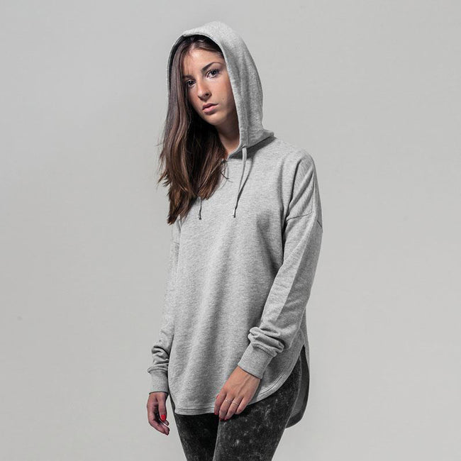 Grey - Lifestyle - Build Your Brand Womens-Ladies Short Sleeve Hoodie