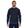 Navy-New Royal Blue - Lifestyle - Regatta Mens Contrast Crew Sweater