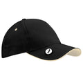 Black-Putty - Front - Beechfield Pro-Style Ball Mark Golf Baseball Cap - Headwear (Pack of 2)