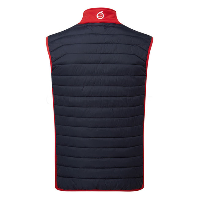 Navy-Red-White - Back - Sunderland Mens S.Anton Padded Gilet