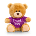 Purple - Front - Keel Toys Pipp Plush Bear in Thank You T-Shirt