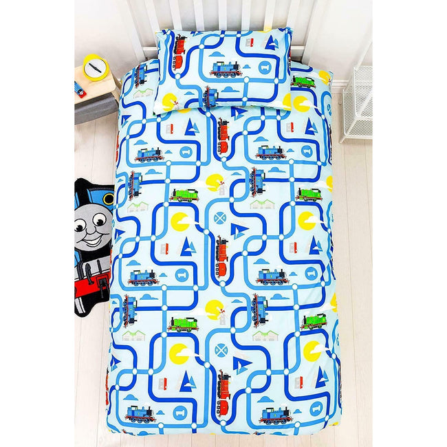 Sky Blue-Blue - Lifestyle - Thomas And Friends Train Track Duvet Cover Set