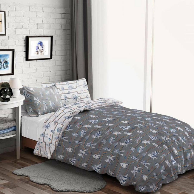 Multicoloured - Back - Star Wars Reversible Vintage Duvet Cover Set