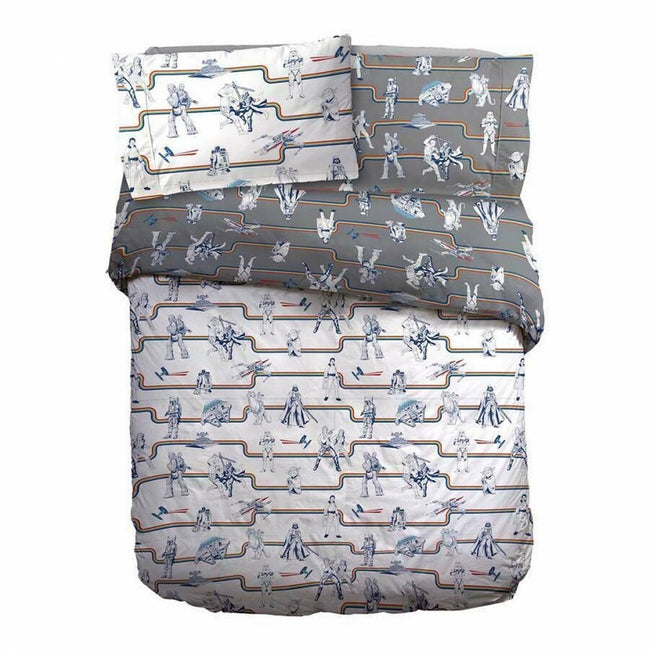 Multicoloured - Side - Star Wars Reversible Vintage Duvet Cover Set