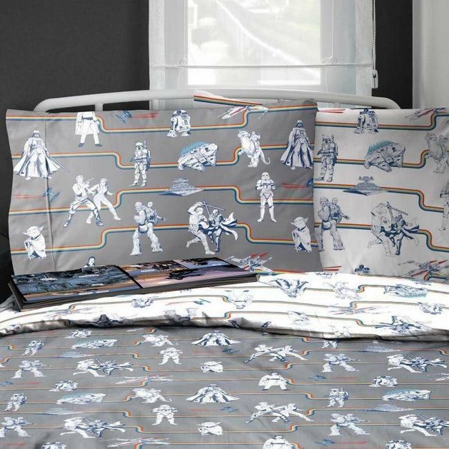 Multicoloured - Pack Shot - Star Wars Reversible Vintage Duvet Cover Set