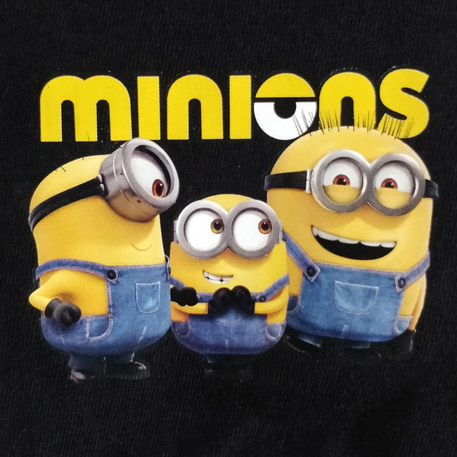 Grey-Black-Yellow - Side - Minions Boys Logo Long Pyjama Set