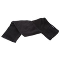Black - Front - FLOSO Mens Plain Thermal Polar Fleece Winter-Ski Scarf