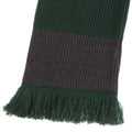 Green-Grey - Back - FLOSO Unisex House Style Knitted Winter Scarf With Fringe