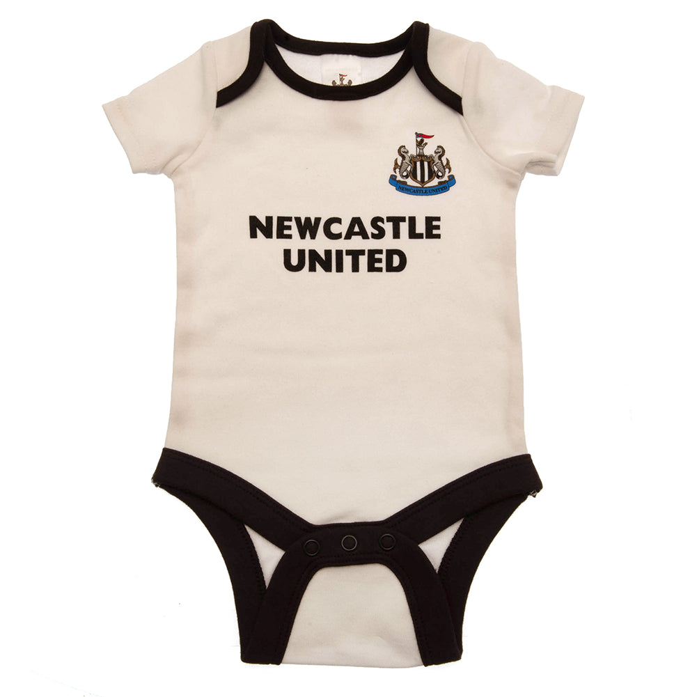 Pyjama Officiel Newcastle United FC – Bébé 6-9 Mois – Haut Manches Longues, Bas élastique – Idée Cadeau Fan Football