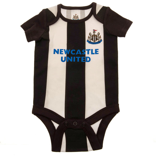 Black-White - Side - Newcastle United FC Baby Sleepsuit (Pack of 2)