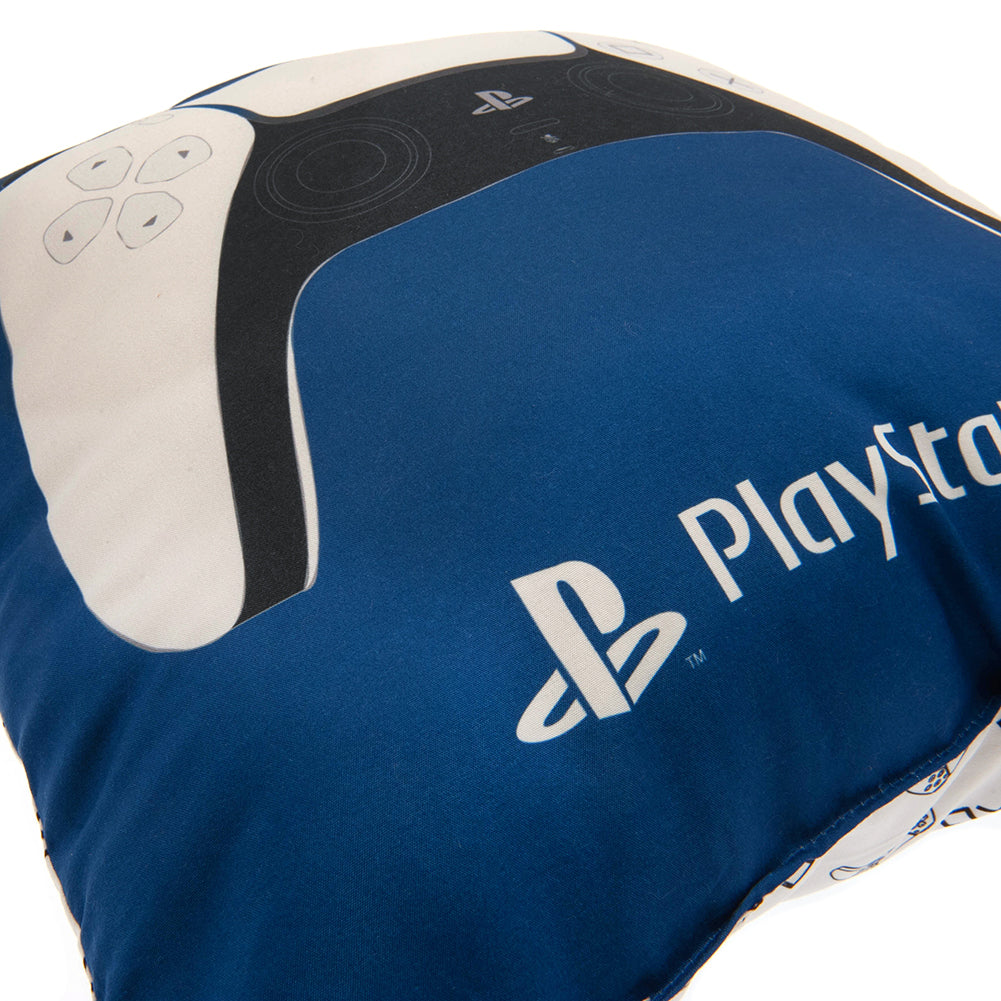 Blue-White-Black - Back - Playstation Logo Filled Cushion