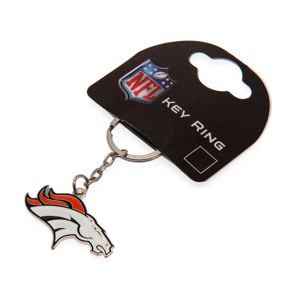 White - Back - Denver Broncos Keyring