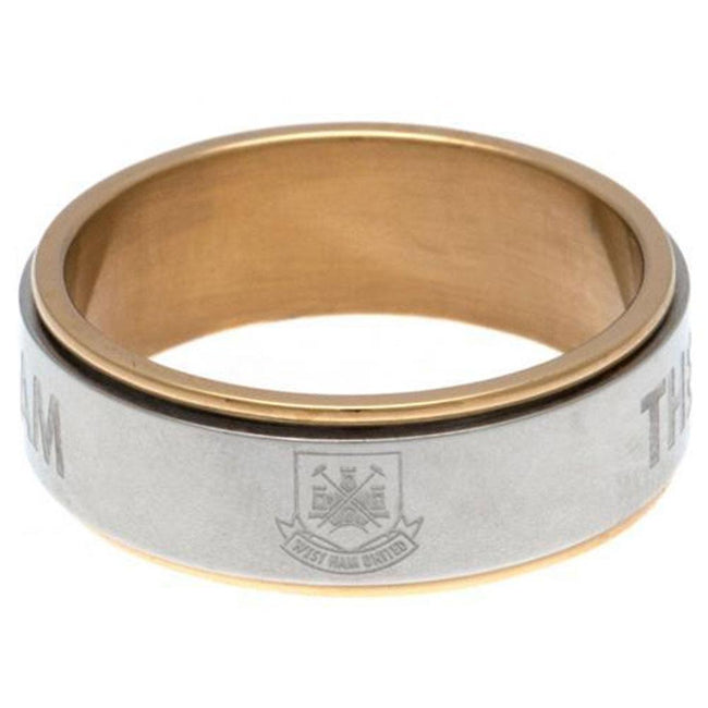 Gold-Silver - Back - West Ham United FC Bi Colour Spinner Ring