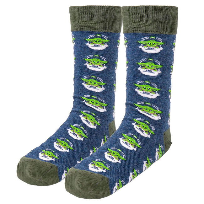 Green-Blue - Back - Star Wars: The Mandalorian Unisex Adult Socks
