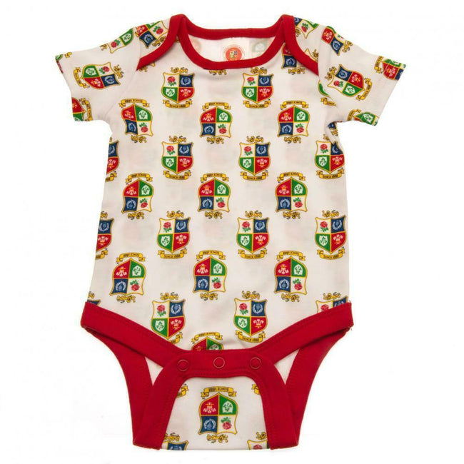 Red-White - Side - British & Irish Lions Baby Bodysuit (Pack of 2)