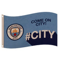 Blue-White - Front - Manchester City FC Slogan Flag