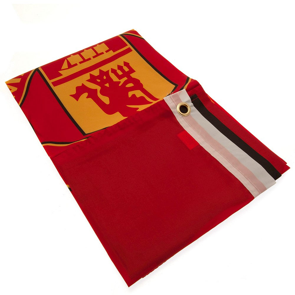 Red-Black - Side - Manchester United FC Glory Glory Man United Slogan Flag