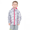 White Camo - Side - Trespass Childrens-Kids Qikpac Waterproof Packaway Printed Jacket