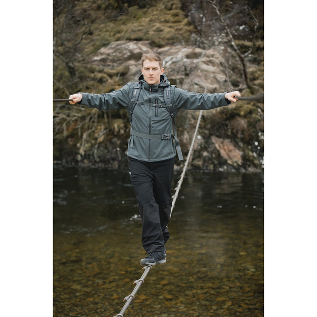 Black - Lifestyle - Trespass Mens Crestone DLX Waterproof Packaway Trousers