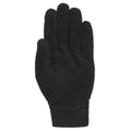 Black - Back - Trespass Mens Gaunt II Fleece Gloves