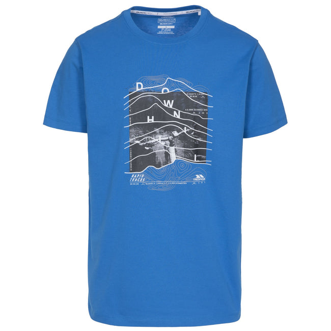 Blue - Front - Trespass Mens Downhill T-Shirt
