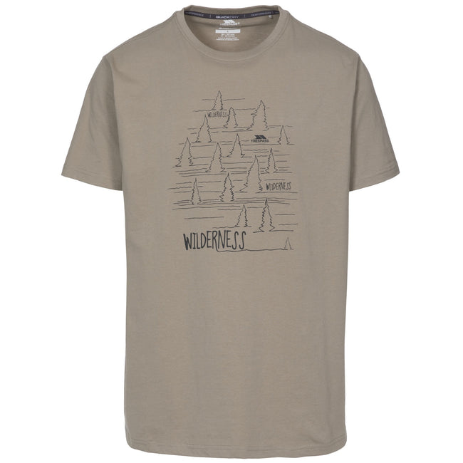 Oatmeal - Front - Trespass Mens Forest T-Shirt