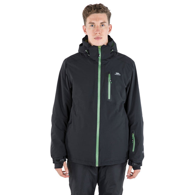 Black - Side - Trespass Mens Kilkee Waterproof Ski Jacket