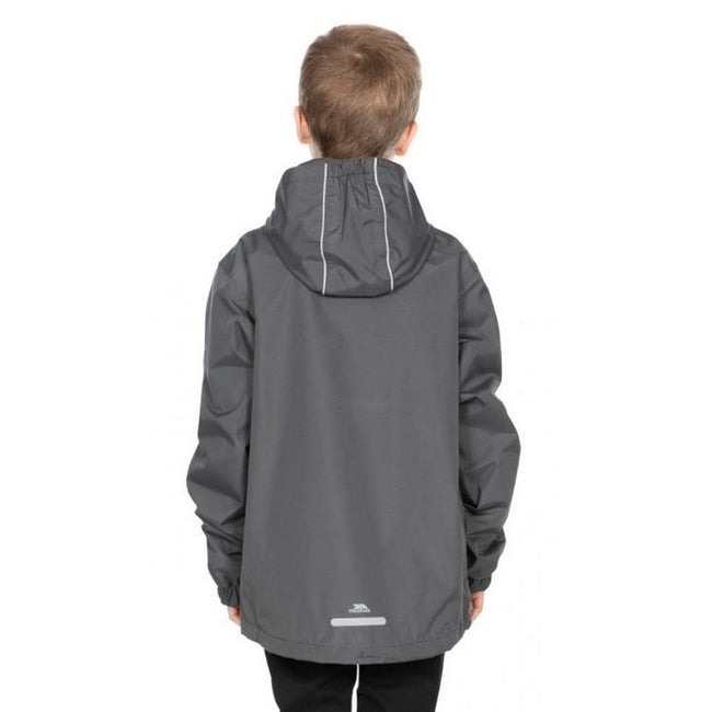 Carbon - Back - Trespass Childrens Boys Vincenzo Waterproof Jacket
