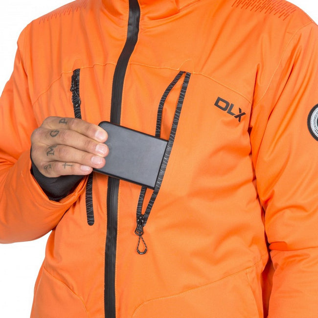 Orange - Pack Shot - Trespass Mens DLX Banner Ski Jacket