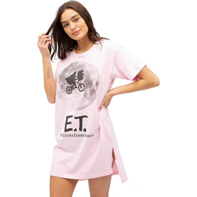 Light Pink - Lifestyle - E.T. the Extra-Terrestrial Womens-Ladies Bike Nightie