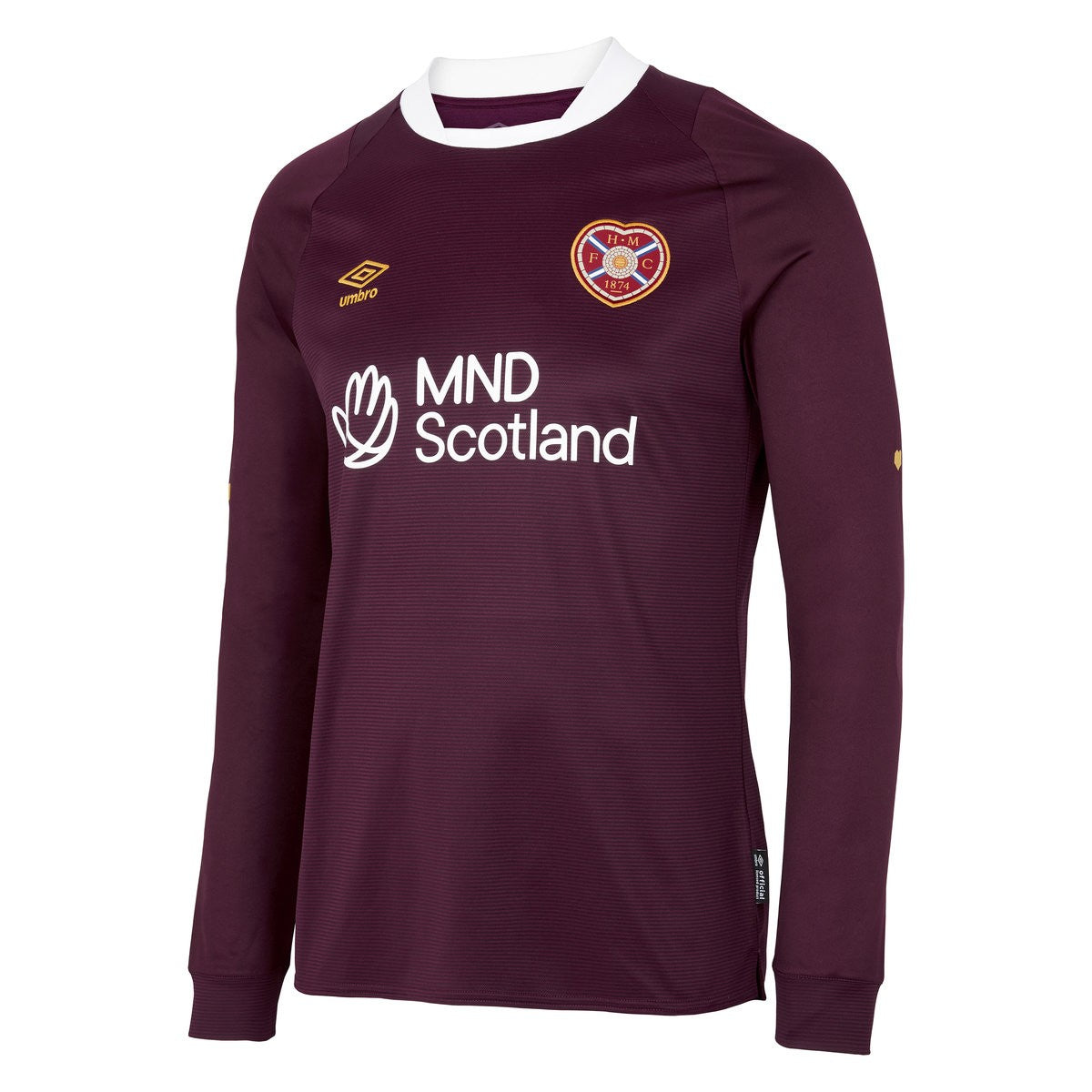 Heart Of Midlothian FC Mens 22/23 Umbro Long-Sleeved Home Jersey