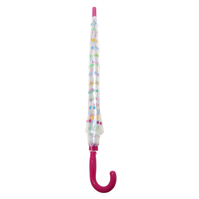 Pink - Side - Susino Womens-Ladies X-brella Stars Umbrella
