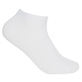 White - Side - Panda Stick Womens-Ladies Bamboo Trainer Liner Socks (Pack Of 3)