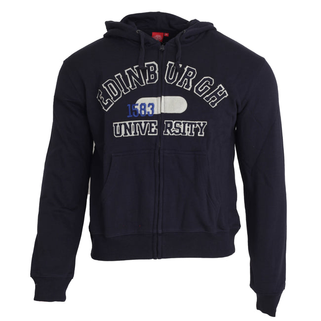 Navy - Front - University Of Edinburgh Unisex Full Zip Hoodie