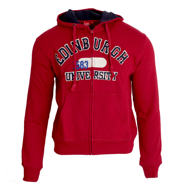 Cardinal Red - Front - University Of Edinburgh Unisex Full Zip Hoodie