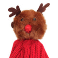Red - Side - Foxbury Womens-Ladies Christmas Rudolph Knitted Hat