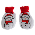 White - Front - Nursery Time Baby Christmas Snowman Booties