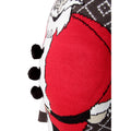 Charcoal-Red - Back - Brave Soul Mens Padded Belly Santa Knitted Christmas Jumper