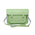 Grass Green - Front - Zatchels Womens-Ladies Handcrafted Pastel Leather Satchel Bag (British Made)