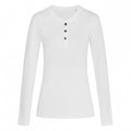 Front - Stedman Womens/Ladies Sharon Slub Henley Long Sleeved Tee