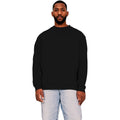 Front - Casual Classics Mens Ringspun Cotton Extended Neckline Oversized Sweatshirt