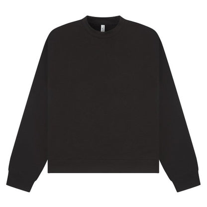Front - Casual Classics Unisex Adult Premium Combed Cotton Extended Neckline Boxy Oversized Sweatshirt