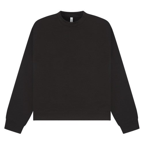 Front - Casual Classics Unisex Adult Premium Combed Cotton Extended Neckline Boxy Oversized Sweatshirt