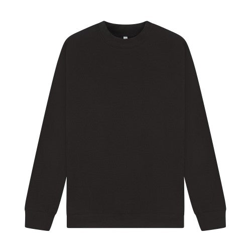 Front - Casual Classics Unisex Adult Premium Combed Cotton Extended Neckline Oversized Sweatshirt